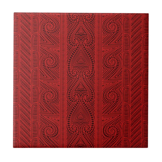 Maori- Stammes- Muster - die Whakairo Kunst des Fliese (Vorderseite)