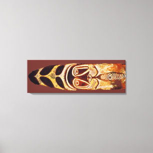 Maori-Stammesvorfahren-Schild Wrapped Canvas Leinwanddruck