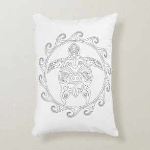 Maori Sun Tribal Turtle Erwachsene Farbkissen Dekokissen