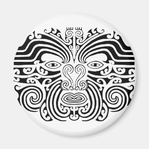 Maori- Tätowierung - Schwarzweiss Magnet