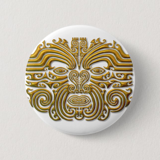 Maori Tattoo - Gold Button (Vorderseite)