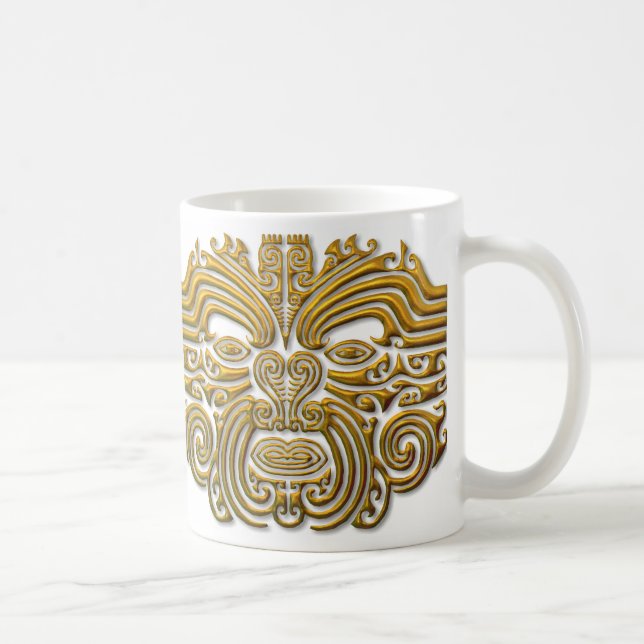Maori Tattoo - Gold Tasse (Rechts)