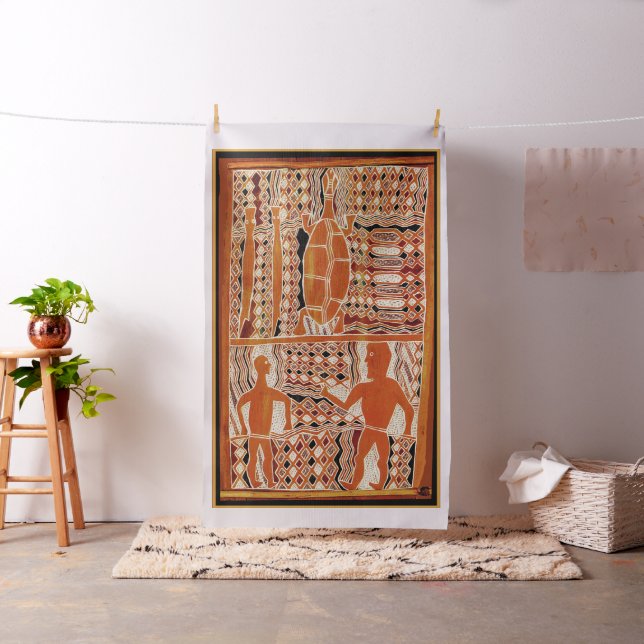 Maori Tribal Designer Fabric Stoff (Beispiel)
