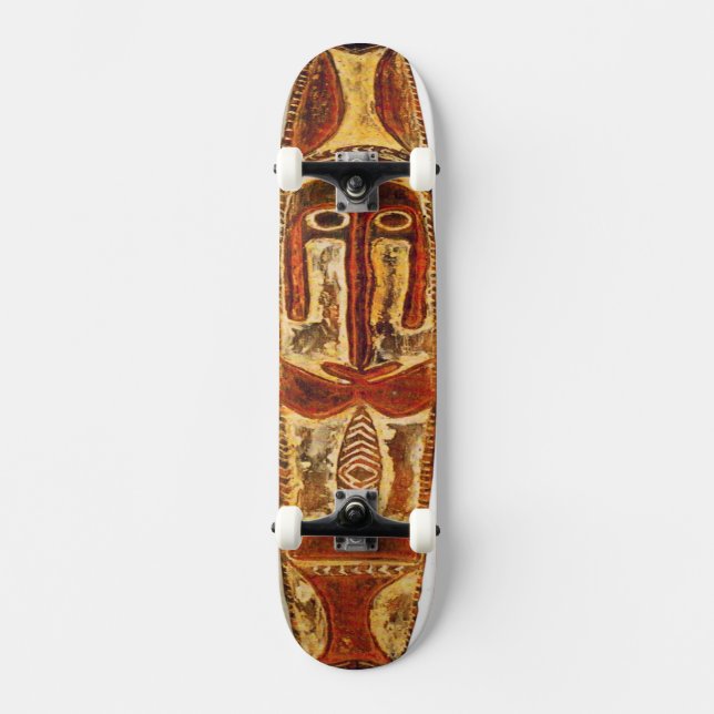 Maori Tribal Schild Skateboard (Vorderseite)