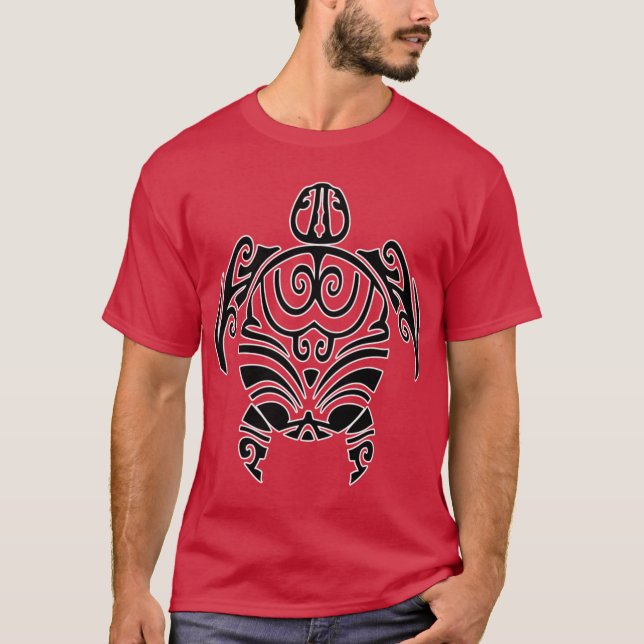 maori turtle turtle tribal tattoo boy T-Shirt (Vorderseite)