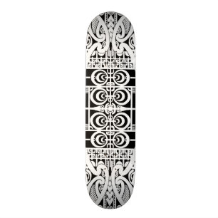 Maori- und Marquesas Stammes- Tätowierungsentwurf Skateboard