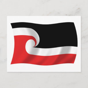 Maori-Volks-Flaggen-Postkarte Postkarte
