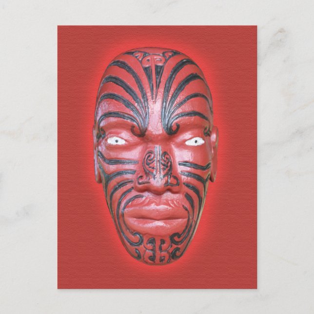 Maori War Canoe Figurehead - Postcard Postkarte (Vorderseite)
