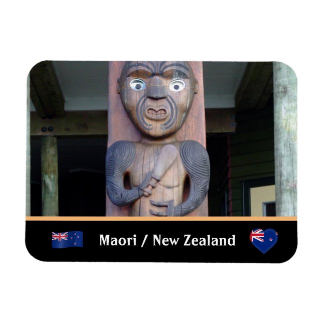 Maori Warrior & Indigene Stämme /Neuseeland Magnet (Horizontal)