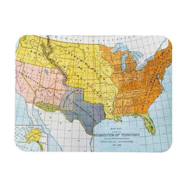 MAP, 1776-1884 MAGNET (Horizontal)