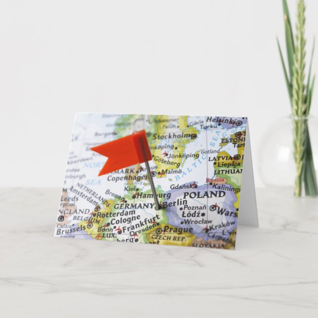 Map-Button in Berlin, Deutschland auf Karte (Vorderseite)