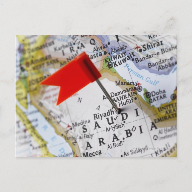 Map Button in Riad, Saudi-Arabien, auf Karte (Vorderseite)