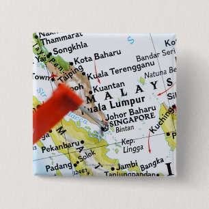 Map-Button in Singapur auf Karte, nah-up Button