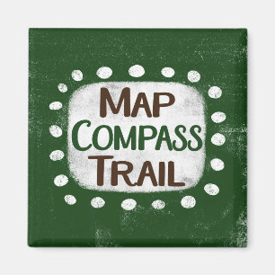 Map Compass Trail Kühlschrank Magnet