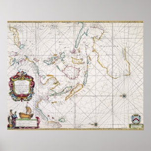 MAP: EAST INDIES, 1670 POSTER