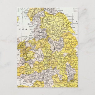 MAP: ENGLAND & WALES POSTKARTE