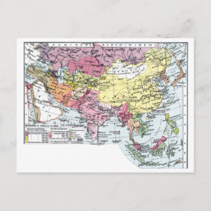 MAP: EUROPE IN ASIA POSTKARTE