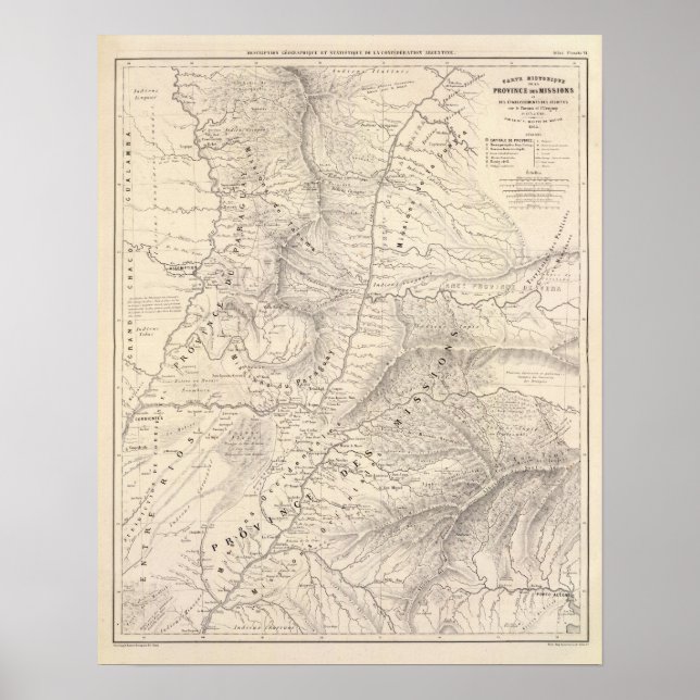 Map hist, Prov Missionen, Jesuit Institution Poster (Vorne)