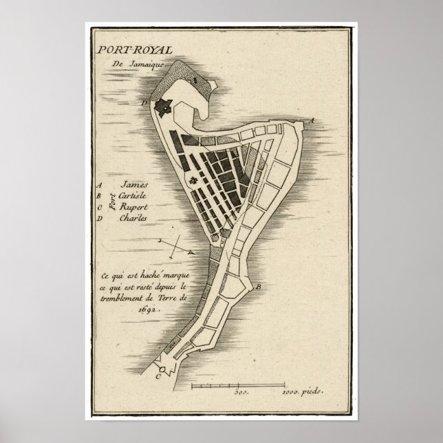 MAP: JAMAIKA, 1755 POSTER (Vorne)