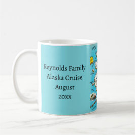 Map of Alaska & USA Postcard Kaffeetasse