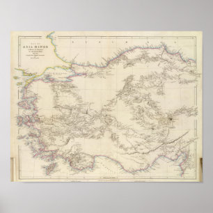 Map of Asia Minor Poster