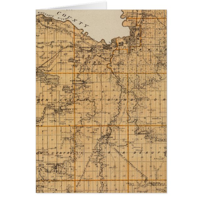 Map of Blue Earth Landkreis, Minnesota (Vorne)