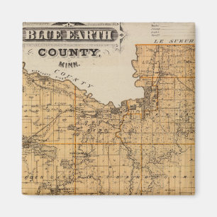 Map of Blue Earth Landkreis, Minnesota Magnet