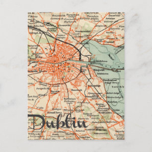 Map of Dublin Postkarte