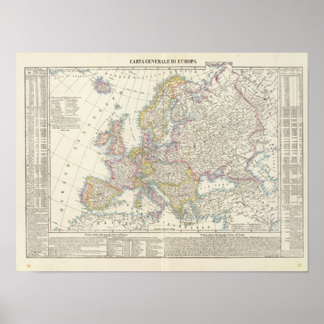 Map of Europe 2 Poster (Vorne)