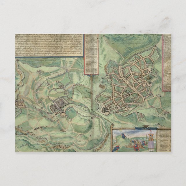 Map of Jerusalem, from 'Civitates Orbis Terrarum' Postkarte (Vorderseite)