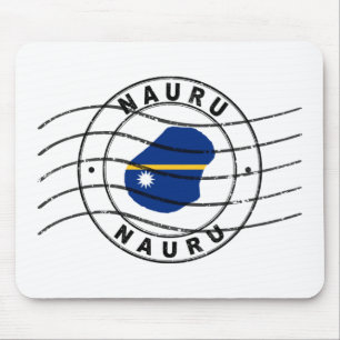 Map of Nauru, Postal Passport stamp Mousepad