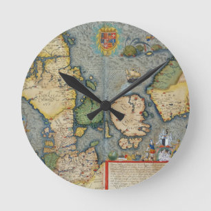 Map of Northern Europe, from 'Civitates Orbis Terr Runde Wanduhr