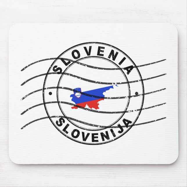 Map of Slovenia, Postal Passport stamp Mousepad (Vorne)