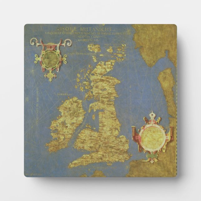Map of the 16th Century British Isles Fotoplatte (Vorderseite)