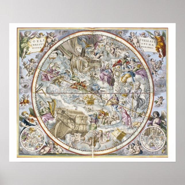 Map of the Christian Constellations as Depicted by Poster (Vorne)