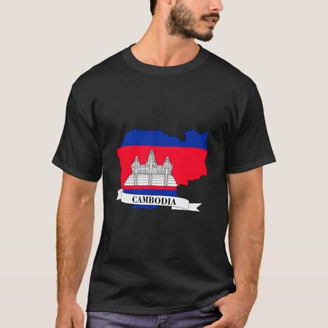 Map of the flag of Cambodia T-Shirt (Vorderseite)
