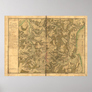 Map of Williamsburg for Comte de Rochambeau Poster