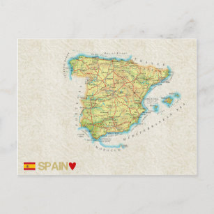 MAP POSTCARDS FILM Spanien Postkarte