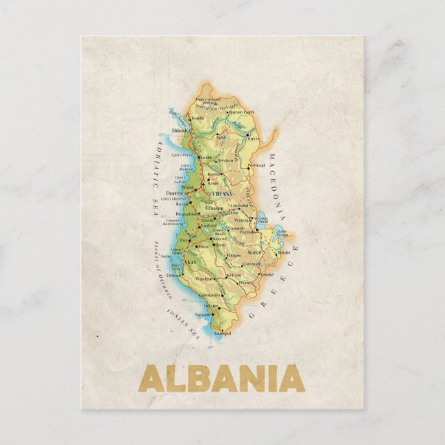 MAP POSTCARDS Filme in Albanien Postkarte (Vorderseite)