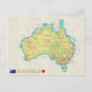 MAP POSTCARDS Filme in Australien Postkarte