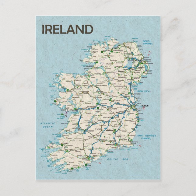 MAP POSTCARDS Filme in Irland Postkarte (Vorderseite)
