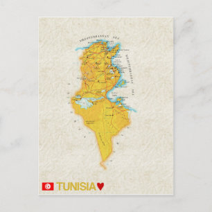 MAP POSTCARDS Filme in Tunesien Postkarte