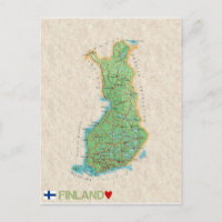 MAP POSTCARDS, Finnland