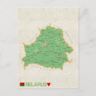 MAP POSTCARDS in Belarus Postkarte