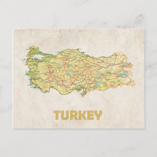 MAP POSTCARDS in der Türkei Postkarte (Vorderseite)