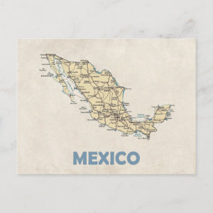 MAP POSTCARDS in Mexiko Postkarte