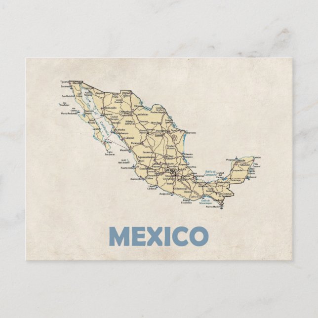 MAP POSTCARDS in Mexiko Postkarte (Vorderseite)