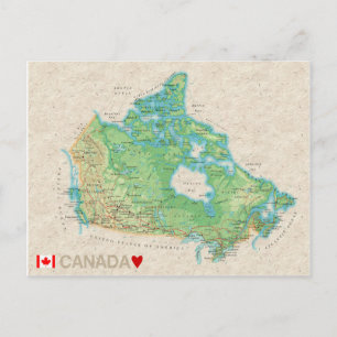 MAP POSTCARDS Kanada Postkarte