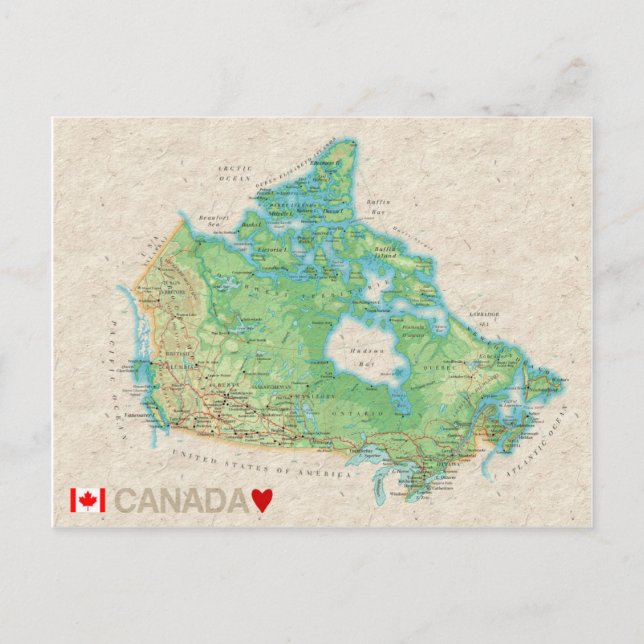 MAP POSTCARDS Kanada Postkarte (Vorderseite)