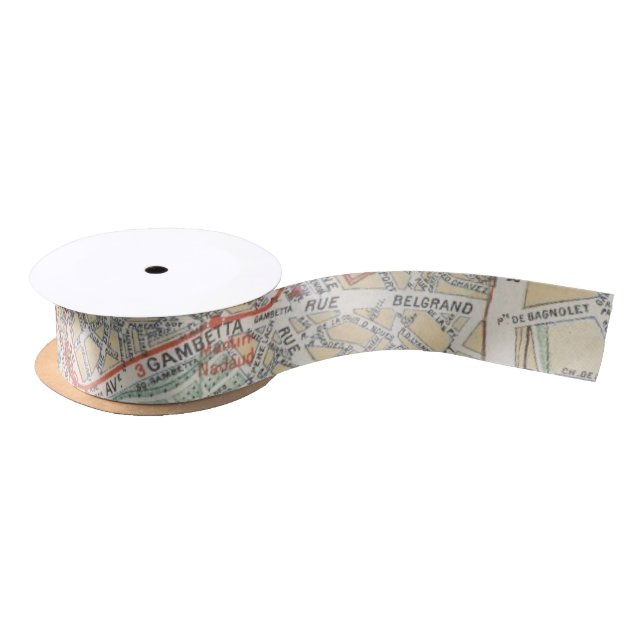Map Ribbon Satinband (Spule)